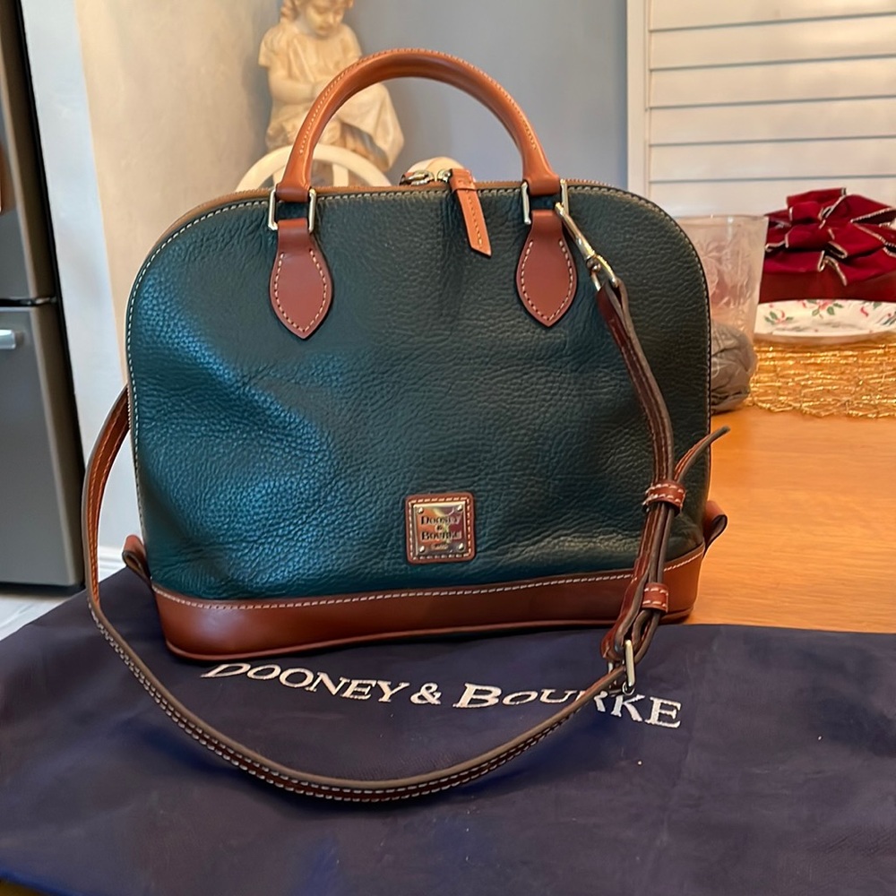 Hunter Green Pebbled Leather Dooney & Bourke bag